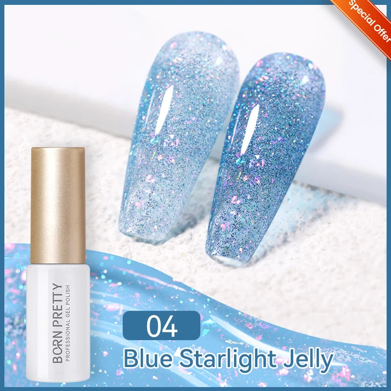 BORN PRETTY 10ml Black Glass Cat Magnetic Gel Nail Polish Silver Gold Glitter Semi Permanent Soak Off UV LED Gel Varnish