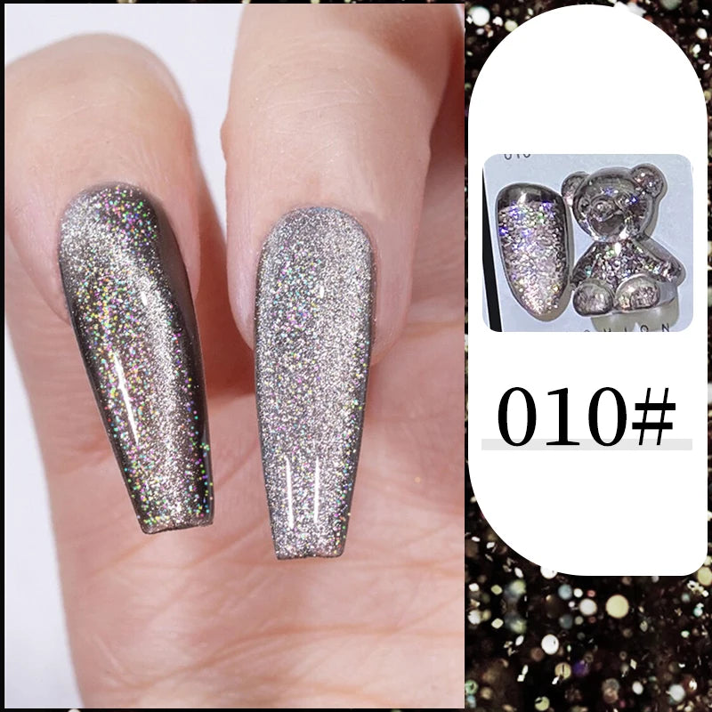 15ml Super Reflective Flash Disco Nail Gel Polish Relective Glitter Semi Permanent Nail Art Varnish For Manicures