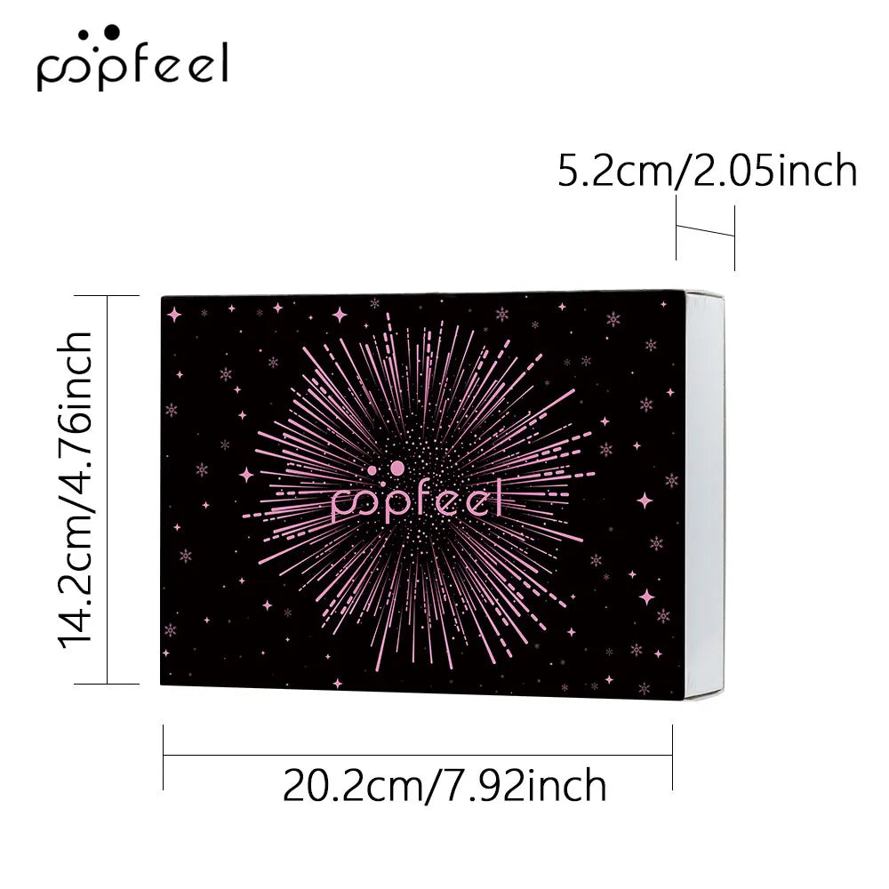 POPFEELChristmas Makeup Set Gift Box - Includes Eyeshadow, Concealer, Powder - Perfect Cosmetics Set Gift for Special Occasions