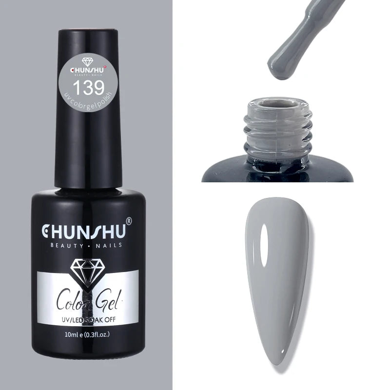 CHUNSHU 10ml Gel Nail Polish Soak Off Semi-Permanent Varnish Professional Salon UV LED Nails Art Gel No Smell All Seasons Colors