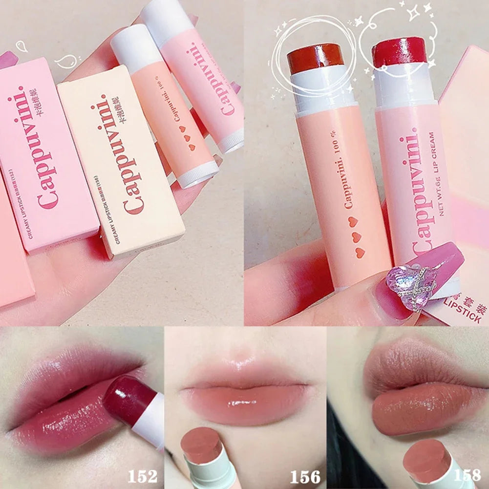 2-in-1 Lipstick Lip Balm 3 Colors Nourishing Moisturizing Lasting Lip Care Makeup