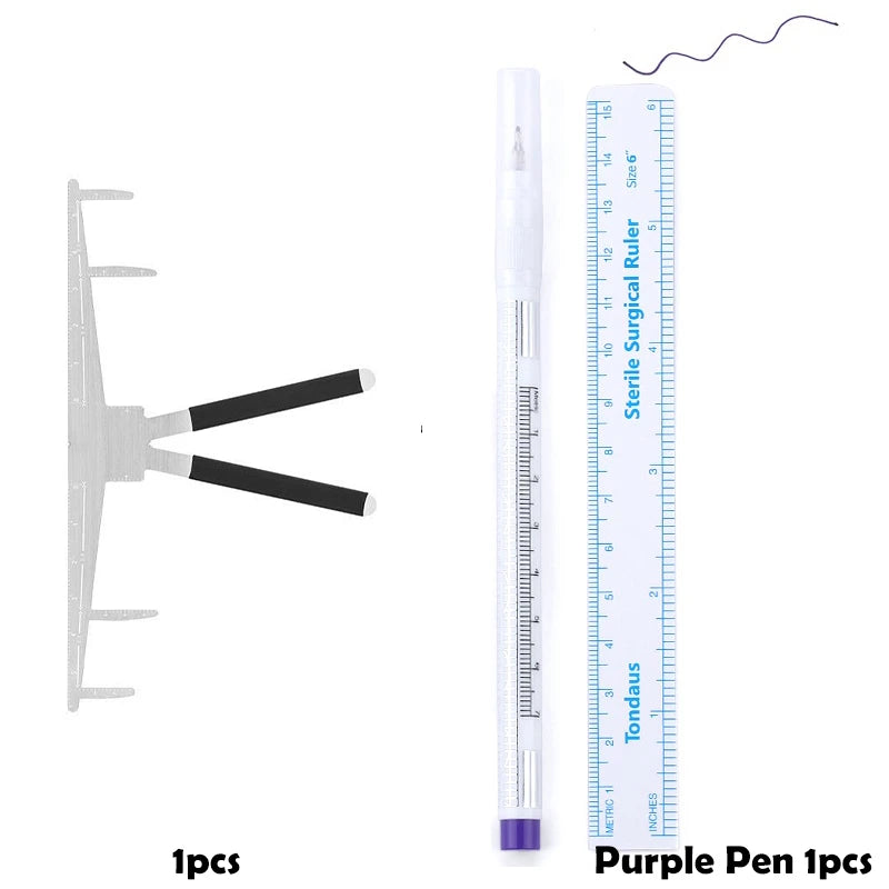 Metal Eyebrow Tattoo Stencil Ruler Microblading Balance Positioning Tattoo Measure Template Eye Brow Permanent Makeup Tools