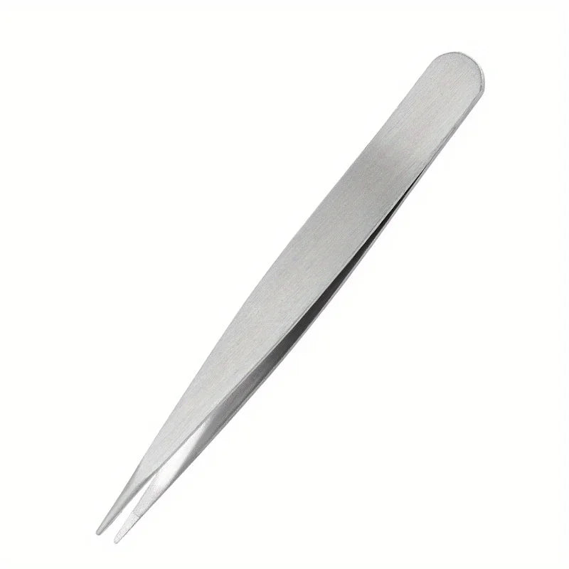 1/4PCSProfessional Stainless Steel Eyebrow Tweezers - Precise Facial and Inner Hair Removal - Alcohol-Free