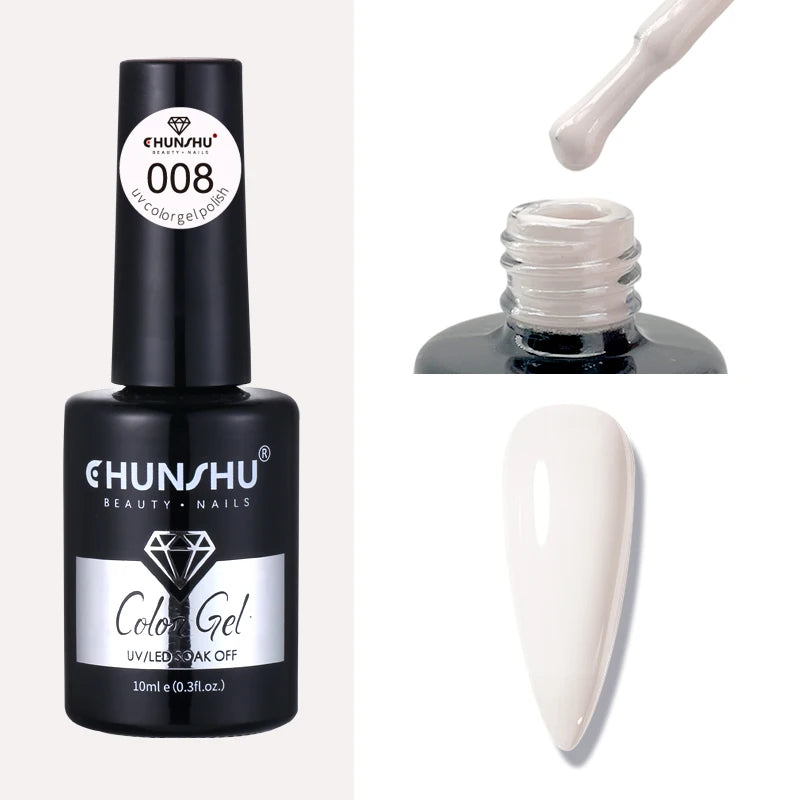 CHUNSHU 10ml Gel Nail Polish Soak Off Semi-Permanent Varnish Professional Salon UV LED Nails Art Gel No Smell All Seasons Colors