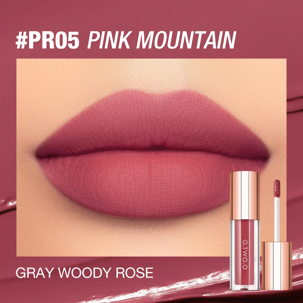 O.TWO.O Lipstick Lip Tint Matte 24H Stay Color-Locking Ultra-Lasting Waterproof Transfer-Proof Glossy Satin Lip Glaze Makeup
