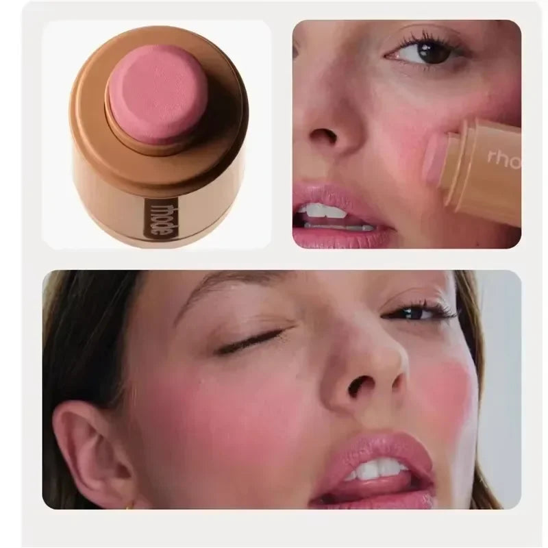 Brand Makeup Blusher Rouge Powder Pocket Blush Cheek Hydrating Stick Natural Cream Cheek Easy Apply Color