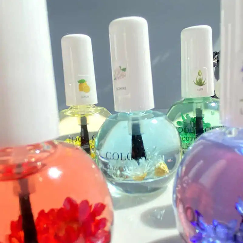 15ml Peach Nail Nutrition Oil Fruit Flower 8 Smells Nutritional Treatment Nail Cuticle Revitalizer Oil Nourish Skin -Winter Need