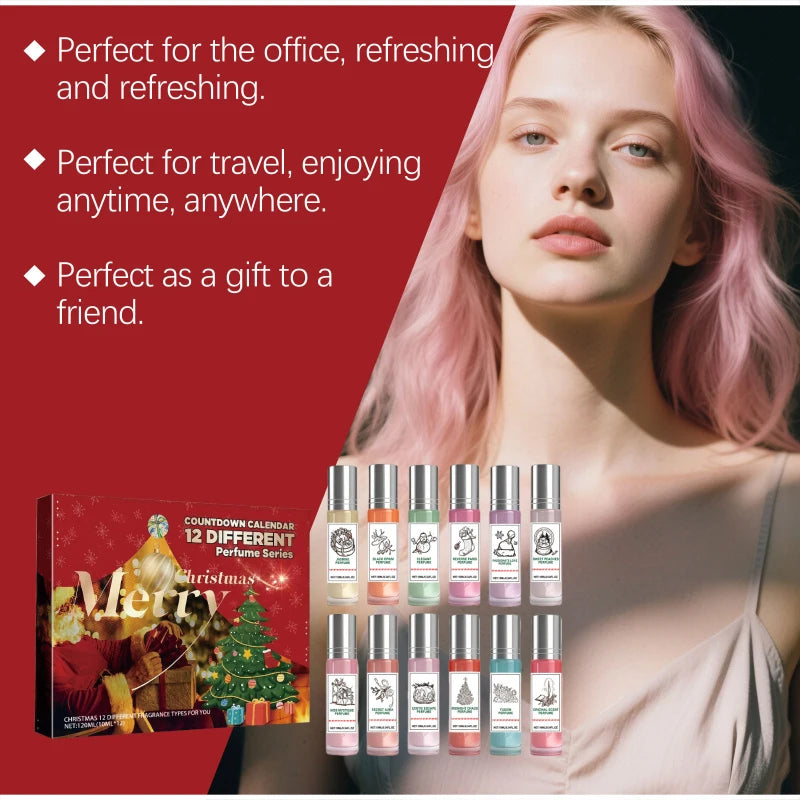 Christmas Perfume Gift Set 12pcs Different Scents Pheromone Eau De Toilette Long-lasting Christmas Gift For Friends Perfume Gift