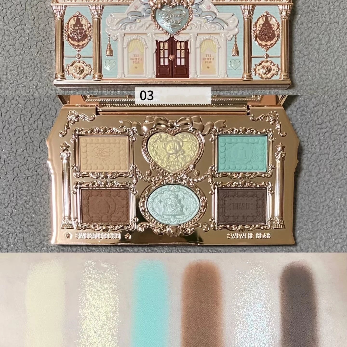 Flowerknows Strawberry Cupid Collection Facial Complexion Palette Blush Eyeshadow Highlighter Flower Know Face Bronzer Palette