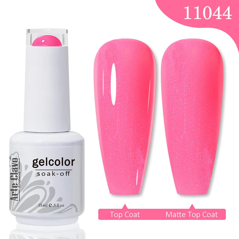 Arte Clavo 15ml Rose Red Pink Color Gel Nail Polish Autumn Winter Hot Sale Long Lasting Soak Off For Manicure Nail Art Gel