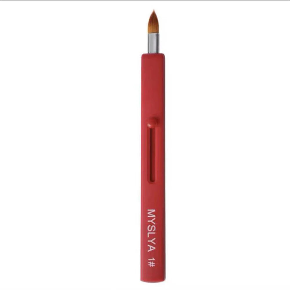 NEW Creative Retractable Lip Brush with Lid Mini Portable Lipstick Eyeshadow Applicator Brushes Women Beauty Makep Tools