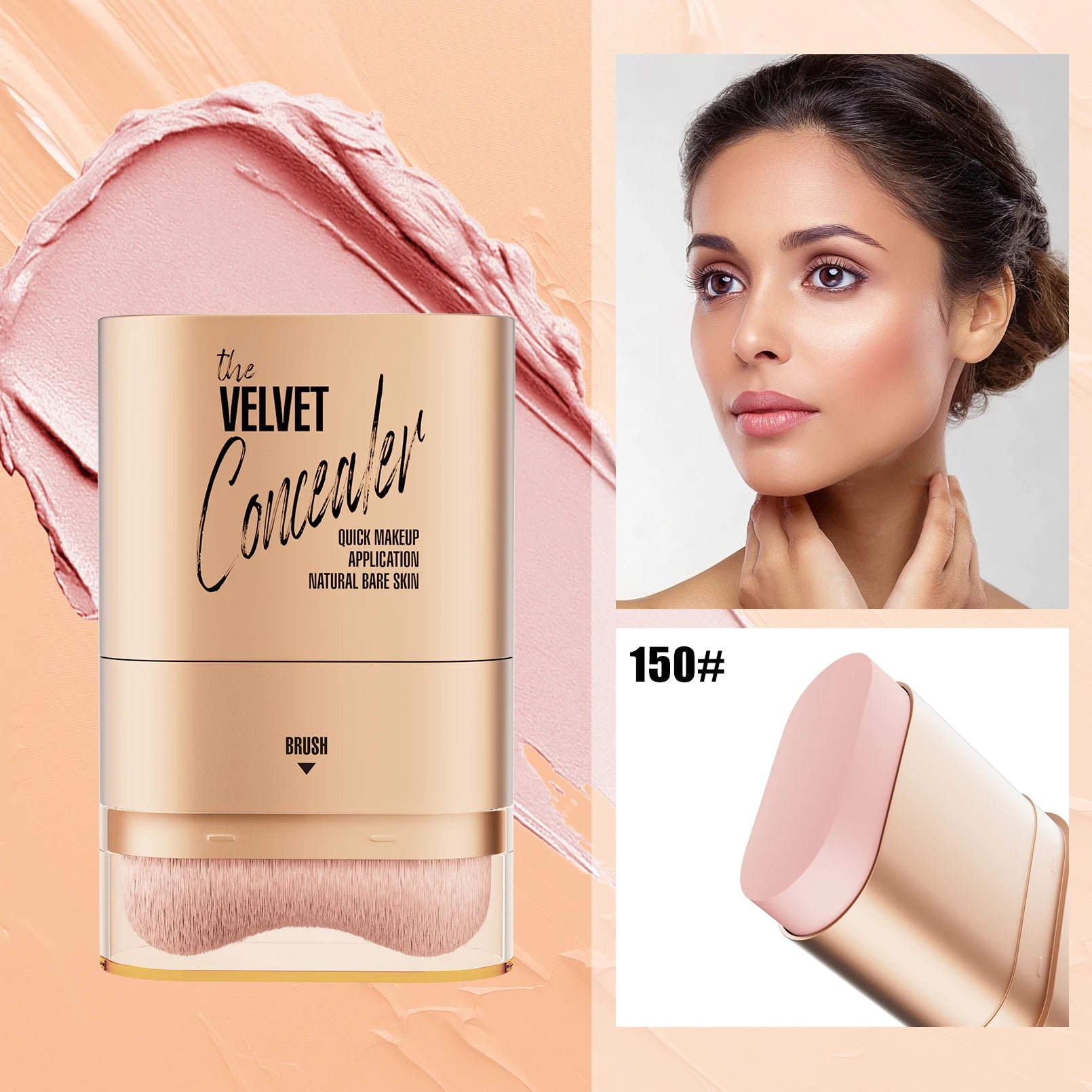Waterproof Concealer Stick Eraser Cover Dark Circles Freckles Tattoo Lightweight 2 In 1 Brush Makeup Base Cream Moisturizing