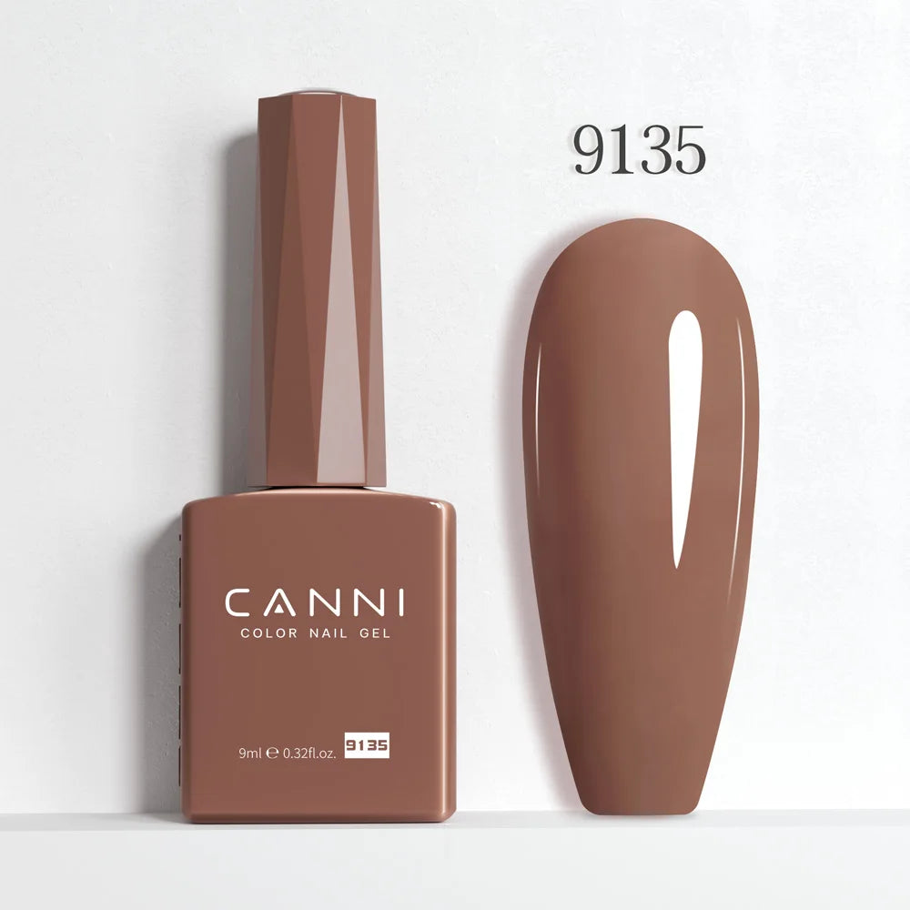 9ml CANNI HEMA/TPO FREE Nude Pink Color Nail Gel Polish Full Coverage Semi Permanent Long Wear Top Coat Venalisa Gel Varnish