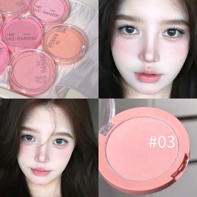 HERORANGE powder blusher natural matte color low saturation nude Korean pure sexy new powder blusher
