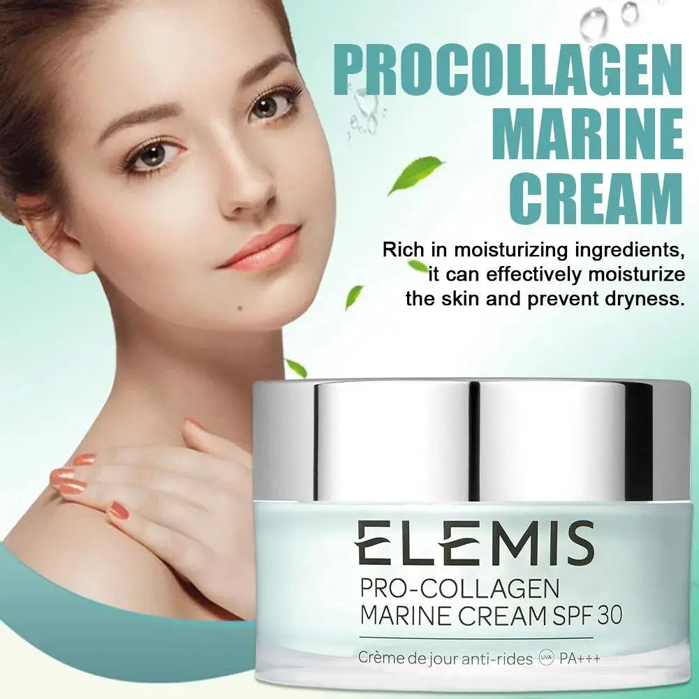 50ML Collagen Marine Cream Brightening Skin Nourishing Facial Moisturizer Anti-Wrinkle Gentle Smooting for All Skin Types