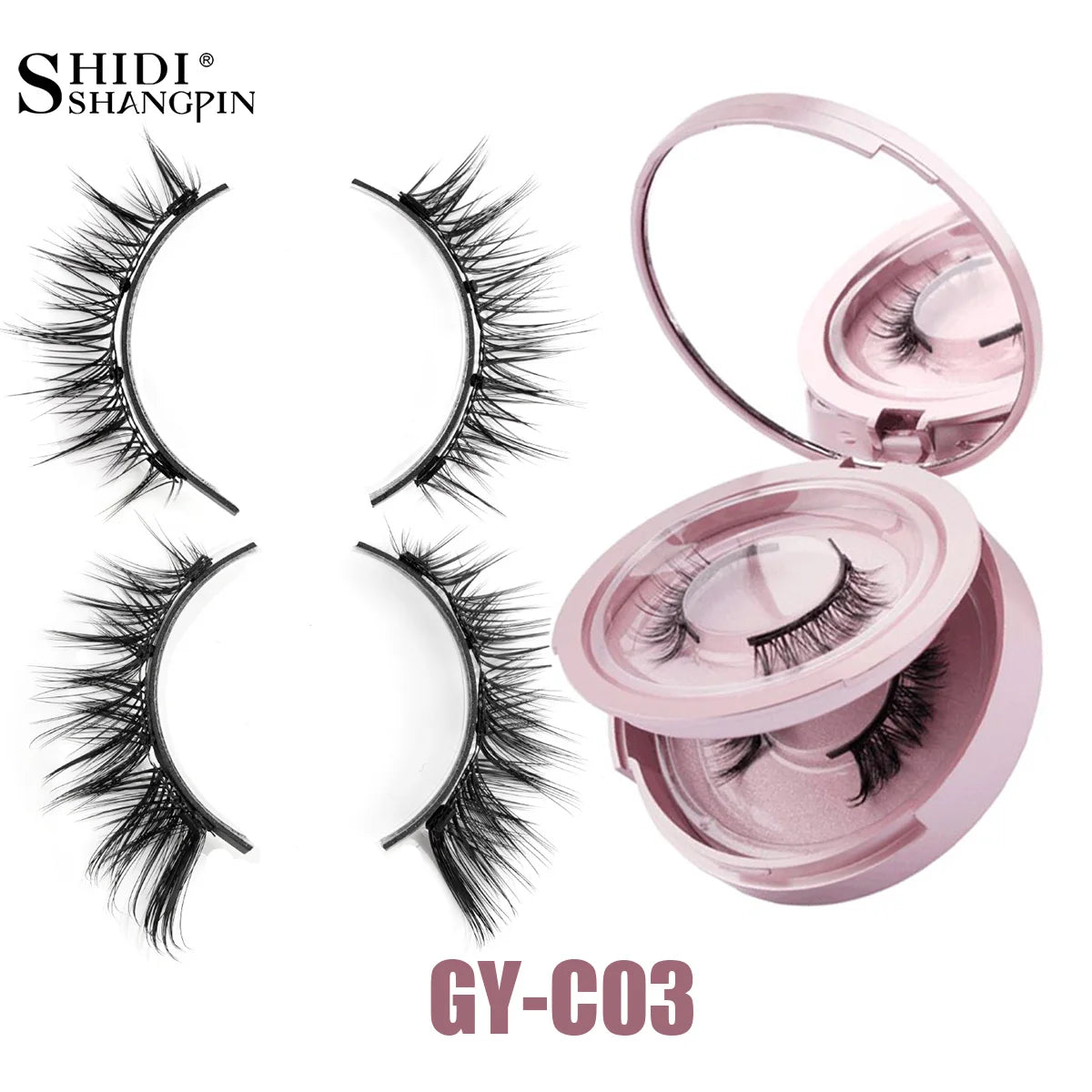 2/1 pair Reusable Magnetic Eyelashes Natural Curler Eyelash Extension Tweezers Set Easy to use Glue Free False 3D Mink Eyelashes