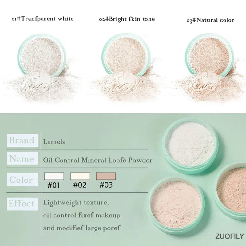 Face Loose Powder Matte Translucent Setting Powder Cosmetics Waterproof Oil-control Velvety Professional Lasting Makeup