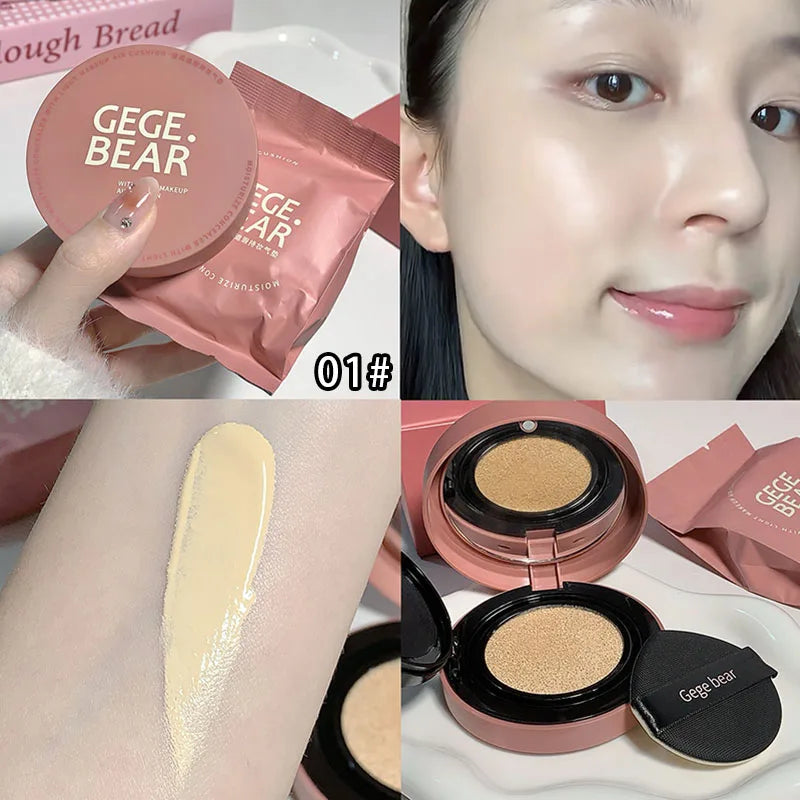 Moisturizing Concealer Air Cushion Compact Cream Skin Foundation Waterproof Brighten High Coverage Base Korean makeup Cosmetics