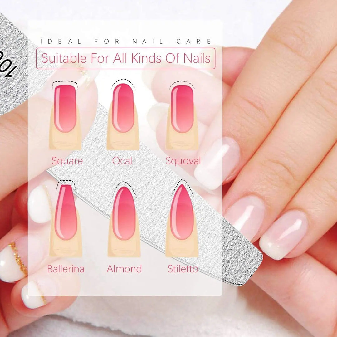 Manicure Set Nail File Nail Pen Nail Brush Nail Cuticle Oil Pen Nutrient Solution for Home Use and Professional Nail Salon