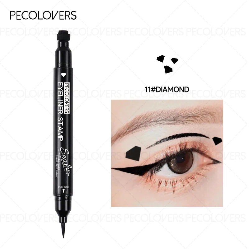 1PC Waterproof Silky Seal Eyeliner - Dual-ended, Quick-drying and Long-lasting Liquid Eyeliner, Perfect for Christmas