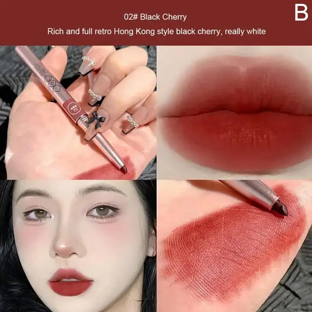Matte lipliner Long-lasting Automatic Lip Liner Lipstick Lip Pencil Line Pen Beauty Waterproof Moisturizing