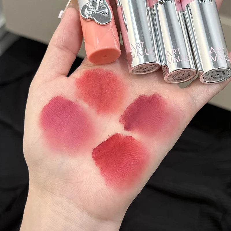Red Tone Lip Glaze Matte Velvet Lipstick ART VALUE Long-lasting Whitening Non-fading Non-stick Cup Lip Cream Lip Mud