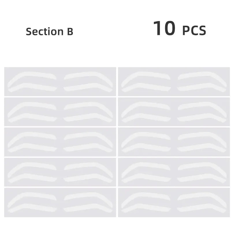 10Pcs Disposable Eyebrow Stencil Sticker Grooming Brow Shaper Template Eyebrow Tattoo Tint Airbrush Auxiliary Make Up Tool
