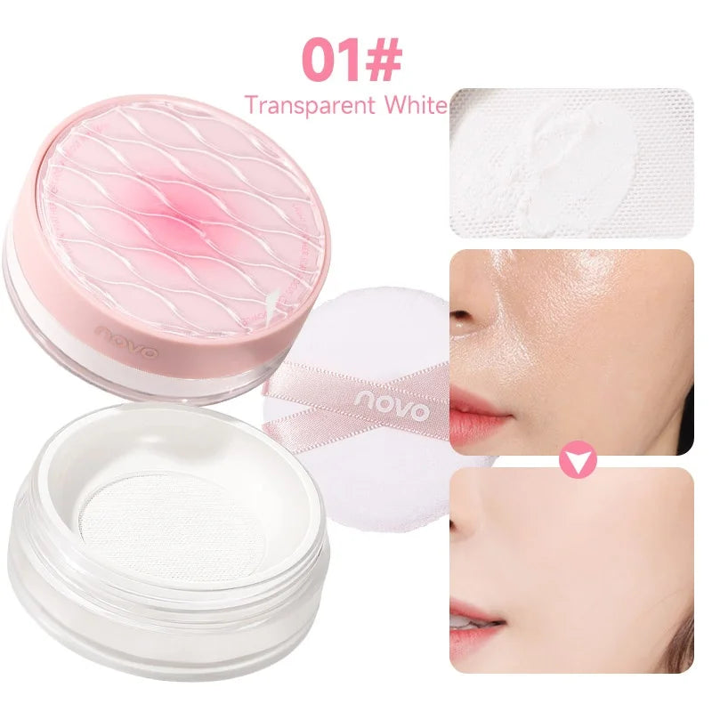 Setting Powder, Lightweight Oil-Control Powder Without Oil, Semi-Transparent, Firming Powder, 24-Hour Shine Control Powder
