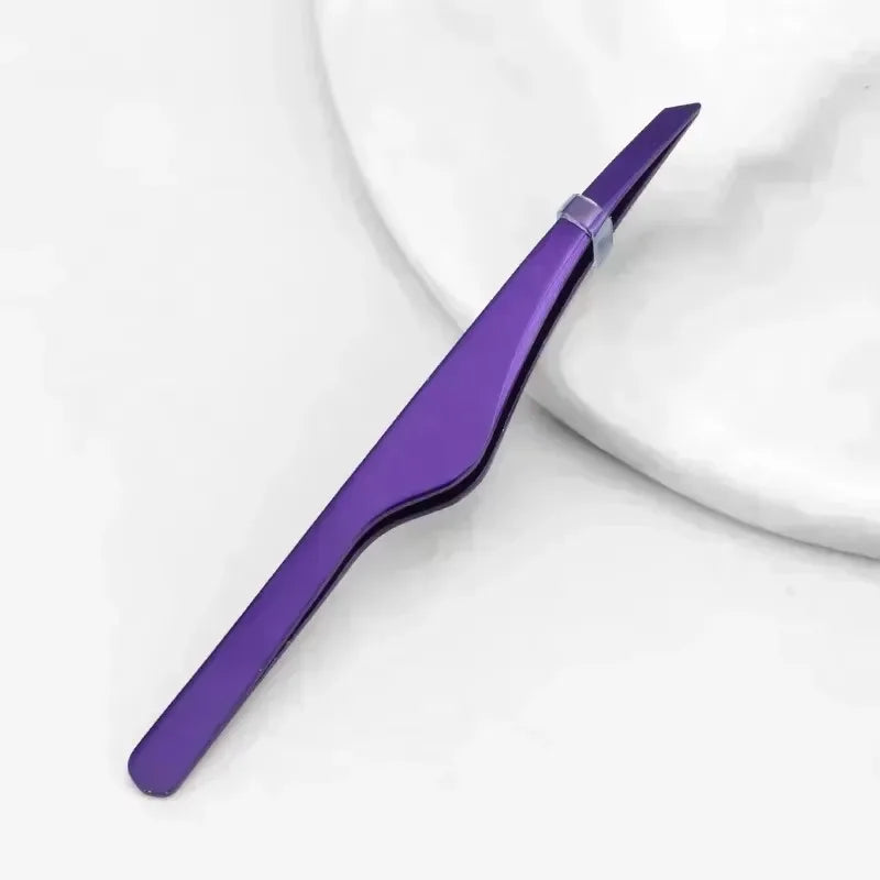 Hair Removal Tweezer Stainless Steel Eyebrow Tweezers Slant Tip for Eyelash Extensions Professional Precision Clip Makeup Tools