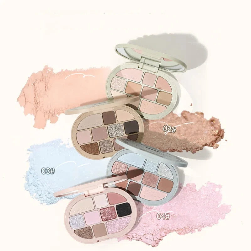 GOGO TALES 10 Colors Shimmer Matte Eyeshadow Makeup Palette Nude Glitter Shiny Pigment Eye Shadow Long Lasting Makeup Cosmetic
