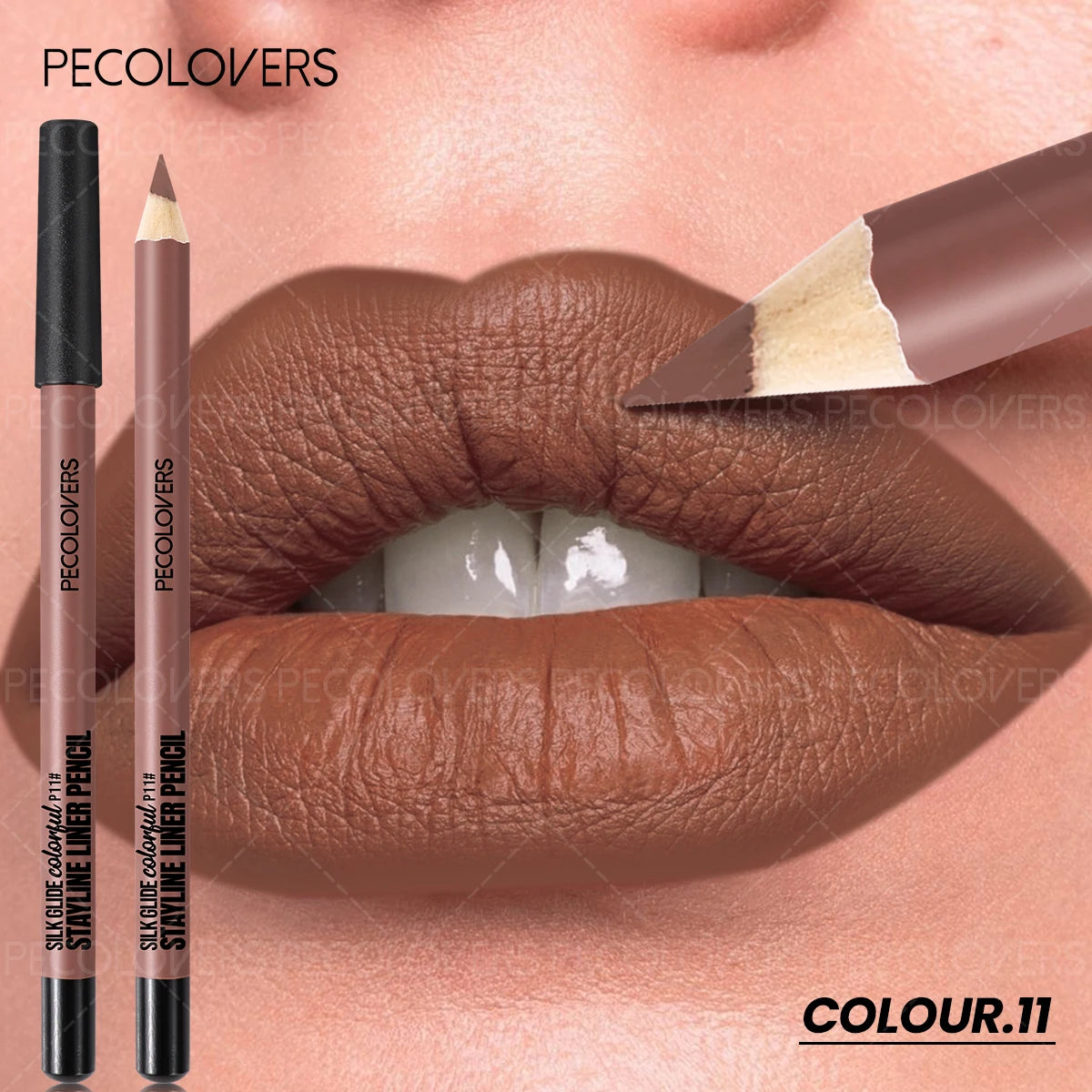 1PC Matte Lip Liner - Pencil Formula, Nude Pink/Brown/Red, Smooth Effect, Three-dimensional Lip, Beginner-friendly