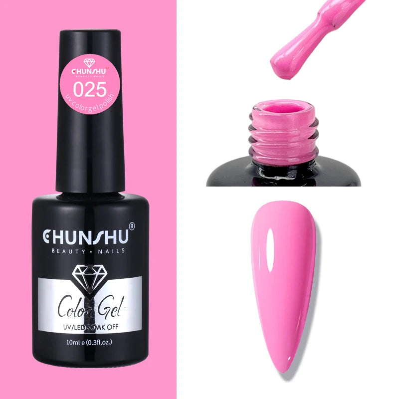 CHUNSHU 10ml Gel Nail Polish Soak Off Semi-Permanent Varnish Professional Salon UV LED Nails Art Gel No Smell All Seasons Colors