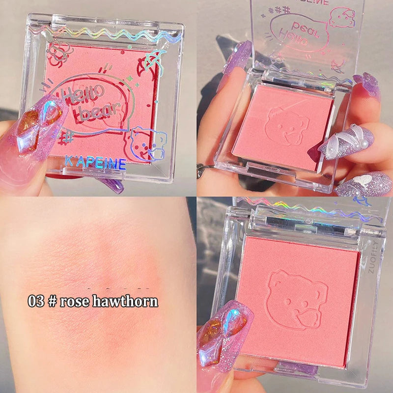 Monochrome Blush Palette Rose Hawthorn Cheek Tint Blusher Powder Natural Face Makeup Matte Peach Rouge Contour Shadow Palette