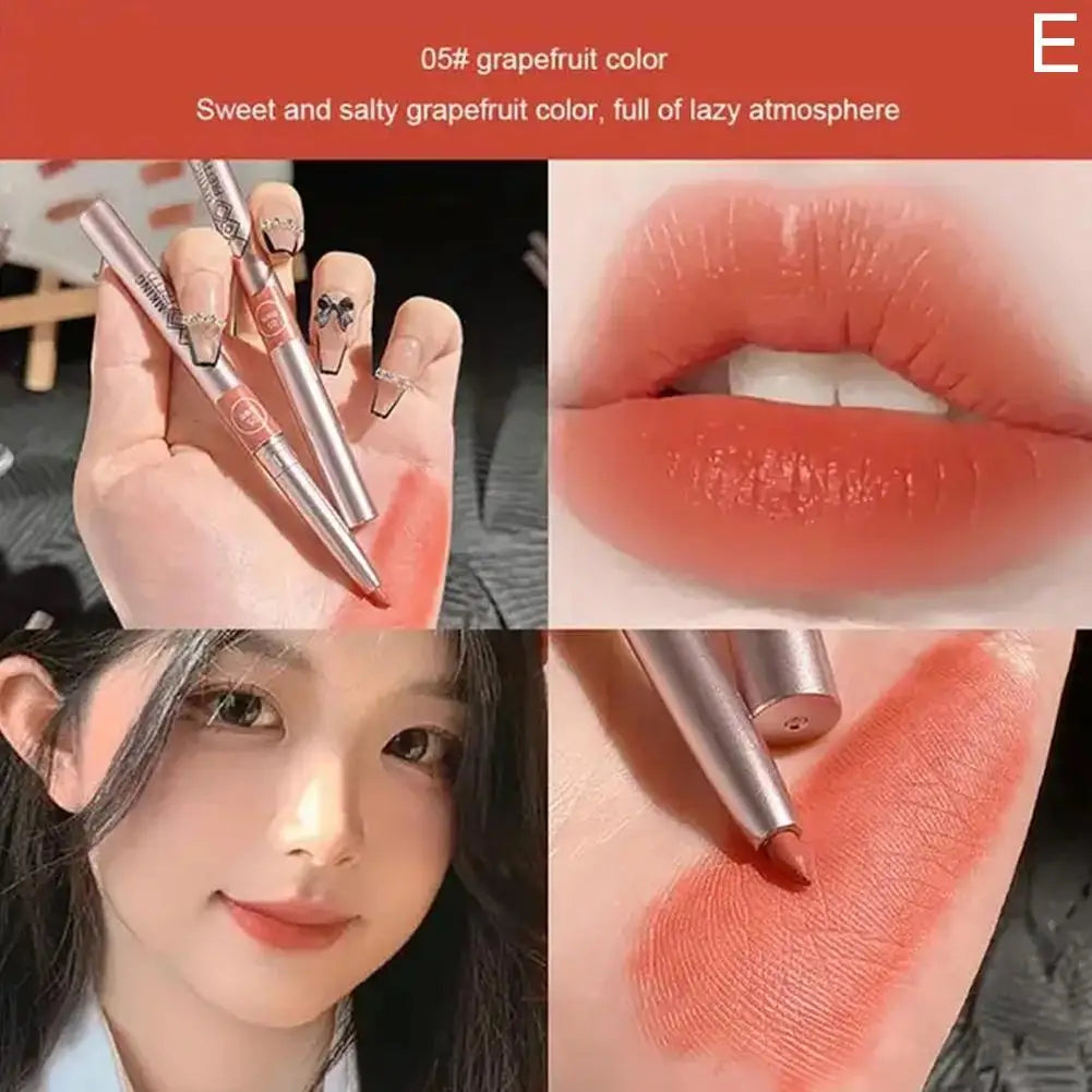 Matte lipliner Long-lasting Automatic Lip Liner Lipstick Lip Pencil Line Pen Beauty Waterproof Moisturizing