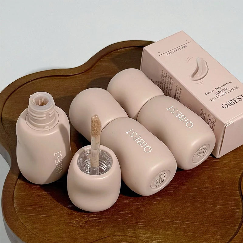 QIBEST Natural Liquid Concealer Cream Makeup 4 Colors Moisturizing Waterproof Cover Acne Dark Circles Face Base Korean Cosmetics