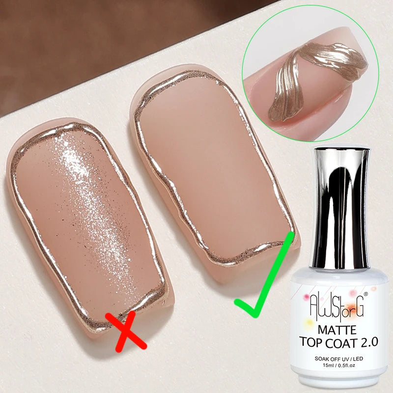AWStorG Fiber Rubber Base Gel For Nails UV Gel Polish Semi Permanent Repair Fix Crack Nail Rubber Base Gel Strengthener 15ml