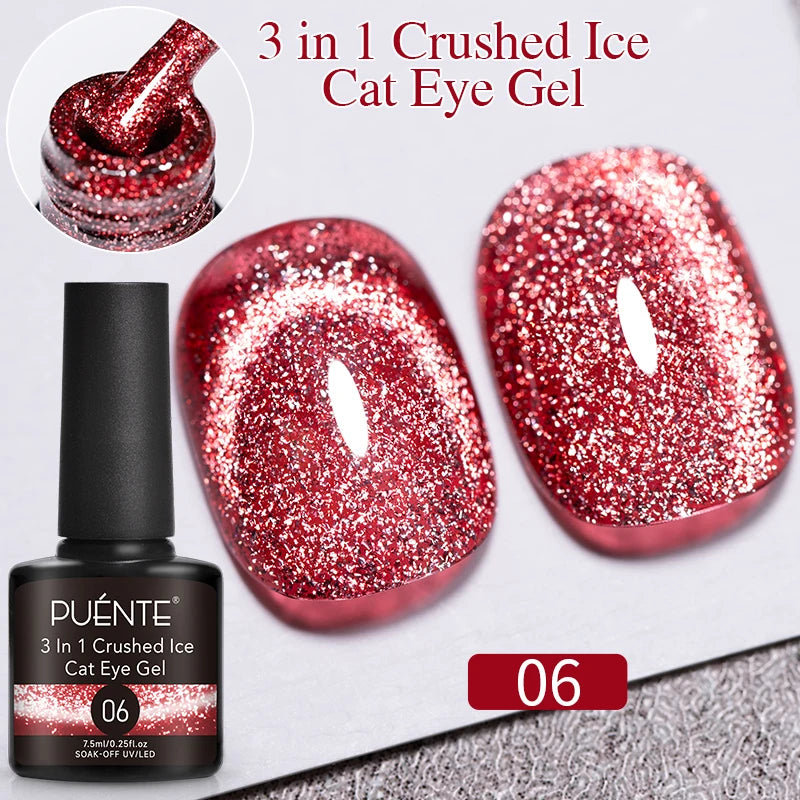 8ML Christmas Sparkling Reflective Diamond Glitter Liner Gel Nail Polish Soak Off UV Semi-Permanent Nail Art Varnish Manicure