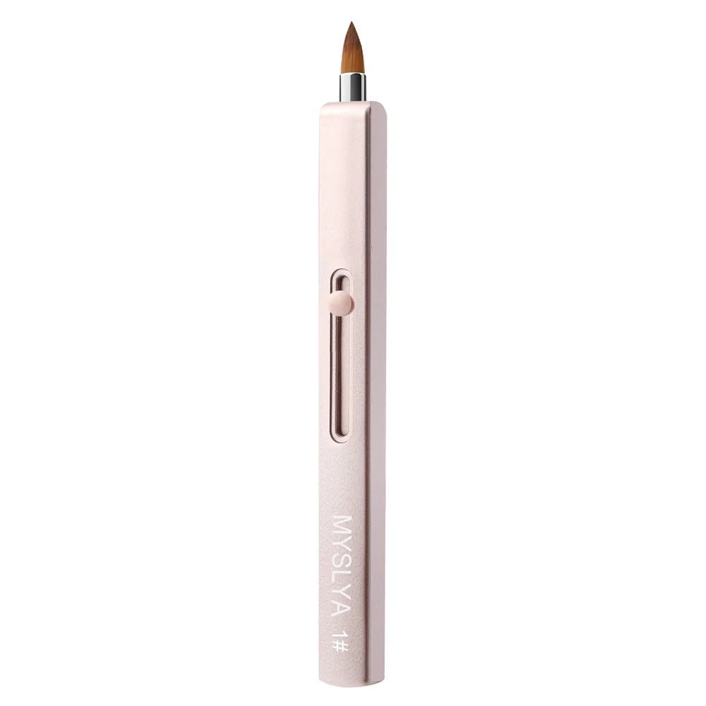 NEW Creative Retractable Lip Brush with Lid Mini Portable Lipstick Eyeshadow Applicator Brushes Women Beauty Makep Tools