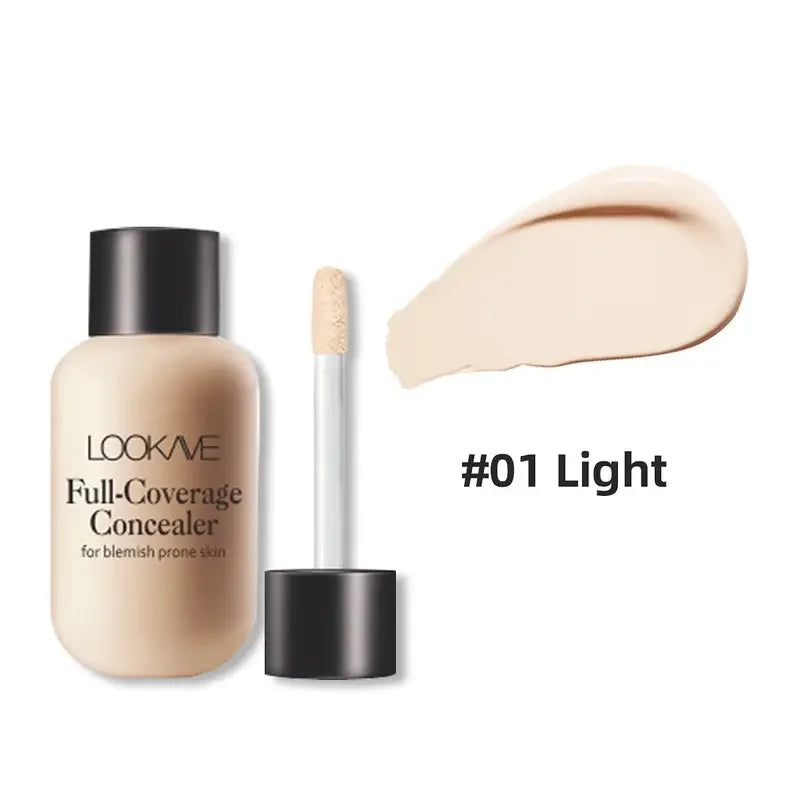 Lightweight and Compact Mini Liquid Concealer-High Coverage for Acne,Ddark Circles and Blemishes,Travel-Friendly FaceMakeup Base