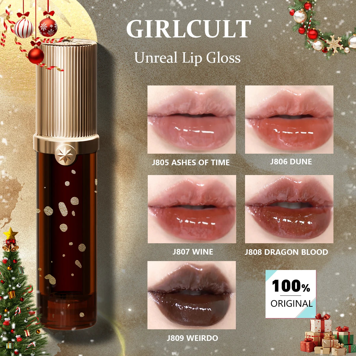 Girlcult Unreal Lip Gloss,Ethereal Water Gloss,Plumping Effect,Illusion Plumping,Non-Sticky,High Shine,Water Gloss,Holiday Gift