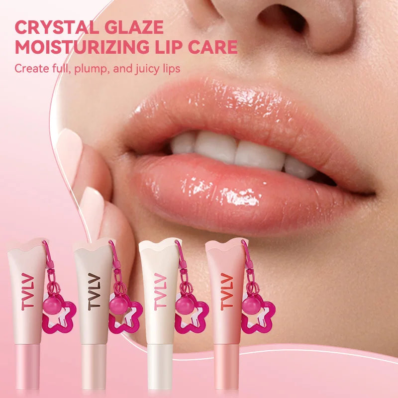 Tvlv Color Lip Gloss Lip Balm Lip Oil 3-in-1 | Essential Moisturizing Lip Care for Fall and Winter, Improves Lip Wrinkles, Prevents Cracking, and Enhances Tone.