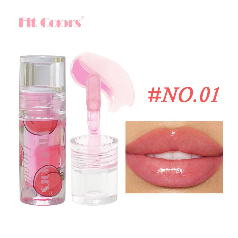 Hydrating Fruit Lip Oil With Hyaluronic Acid Fades Lip Lines Transparent Water Gloss Glaze Lasting Mirror Effect