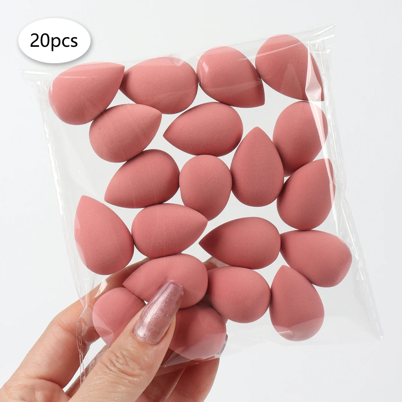 20 件装 Mini Finger Puff Beauty Cosmetic Foundation Cosmetic Sponge Makeup Blender Suitable for Cream & Powder Concealer