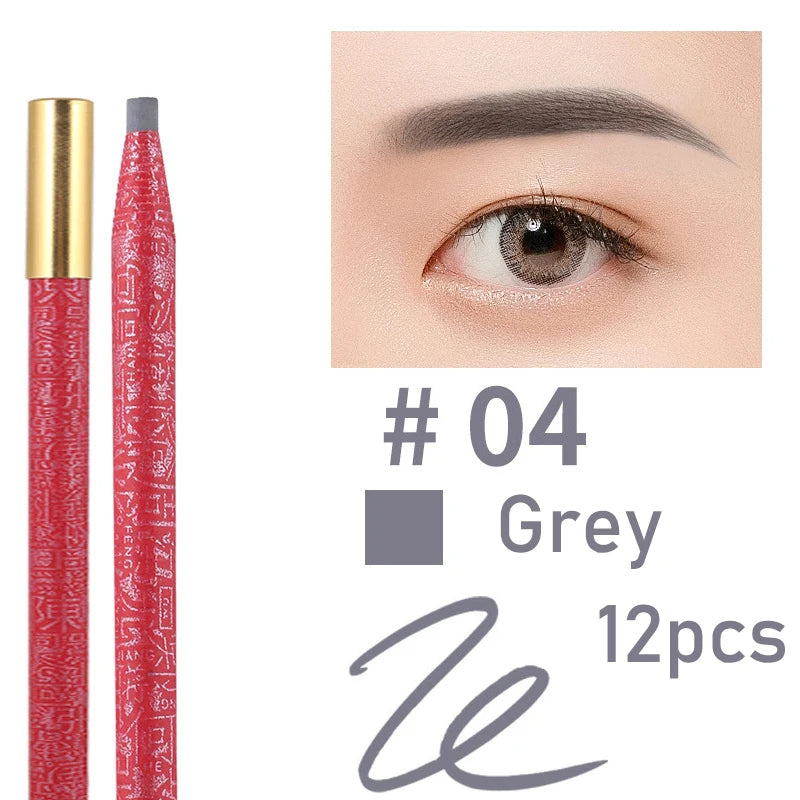 Waterproof Long Lasting Eyebrow Pencils Peel Off & Red Lip Pencil ,Eyebrow Tattoo Makeup Microblading Brow Pencil Makeup Tool