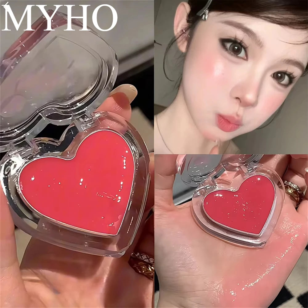 Highlighter cream for face brightening and contouring blusher highlighter stick for natural watery skin lip jelly plate cosmetic