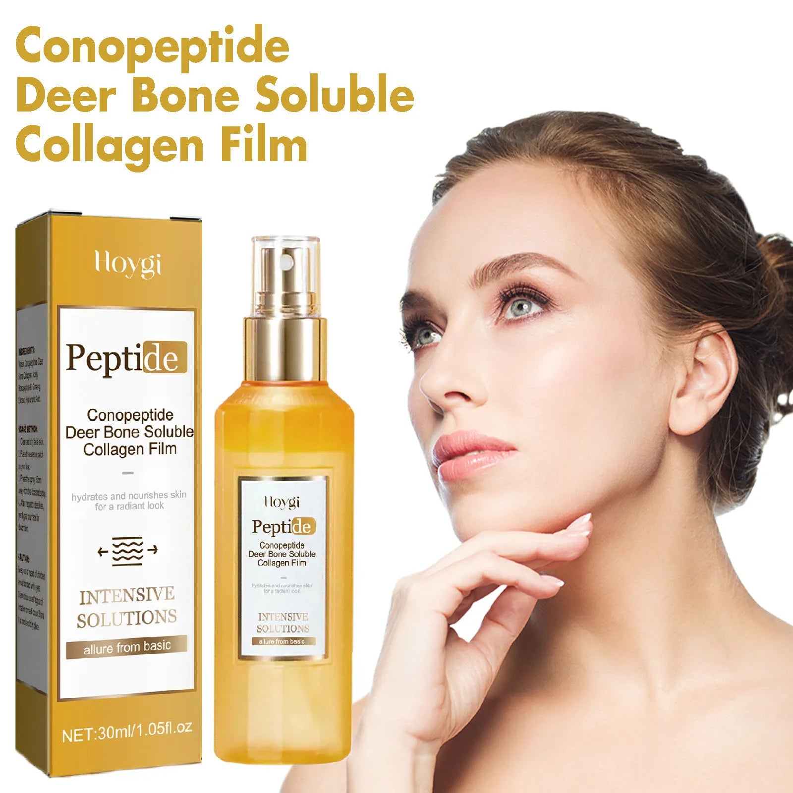Peptide Anti Aging Spray Firming Lifting Reduce Fine Lines Lighten Pigmentation Whitening Spots Nourishing Wrinkle Removal Serum