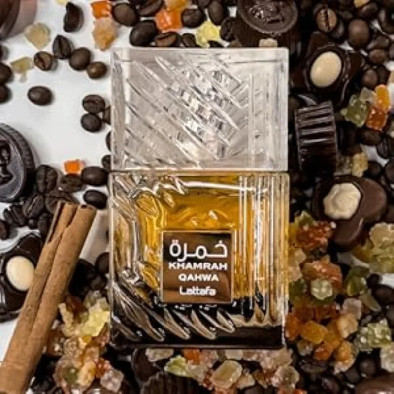 Lattafa Khamrah Qahwa Eau de Parfum Spray Unisex 100ml Original Arab Perfumes Lasting Oriental Vanilla Perfume Cologne Makeup