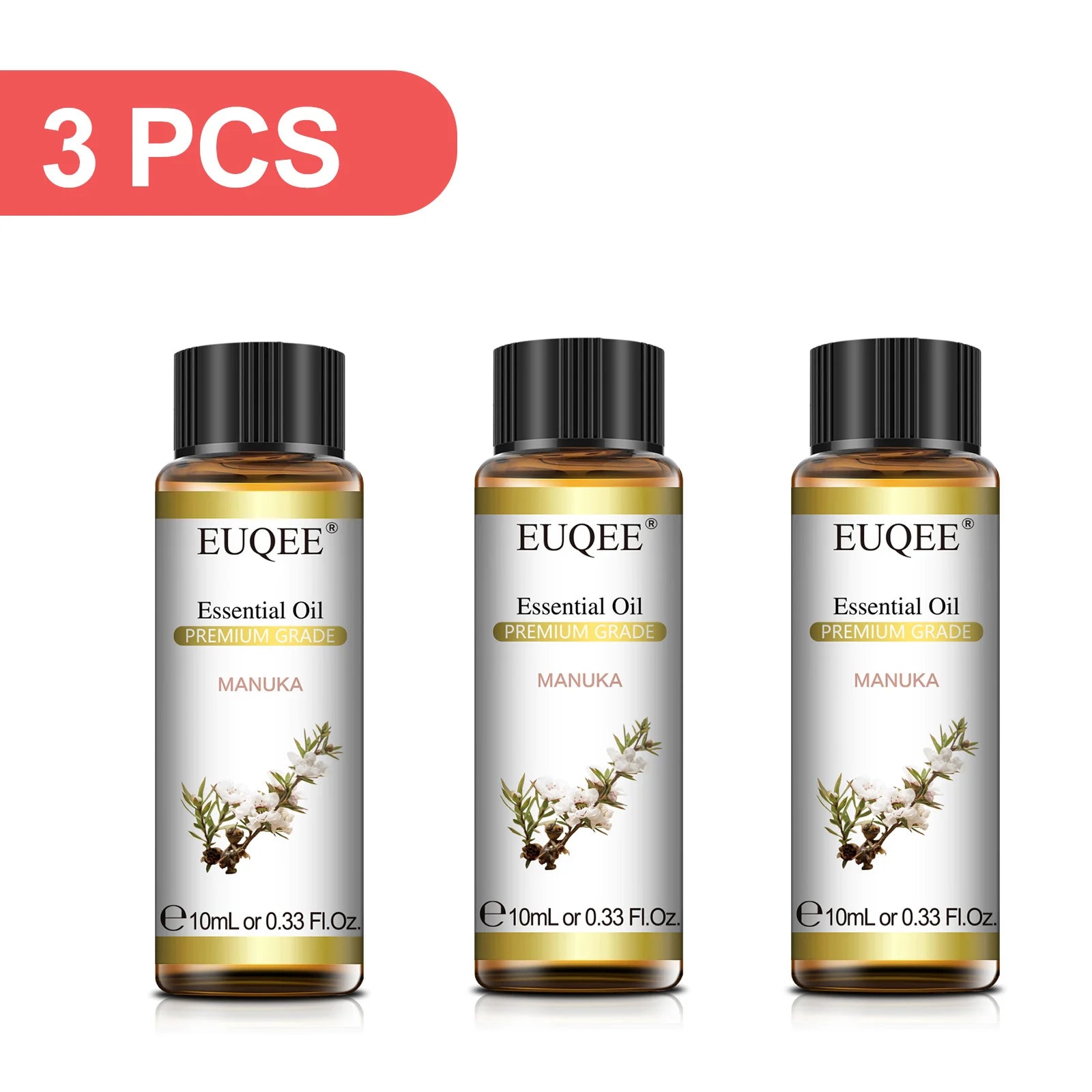 EUQEE 3PCS 10ml Pure Plant Essential Aromatherapy Oils Sandalwood Cedarwood Citronella Cinnamon Aroma for Humidifiers Diffusers