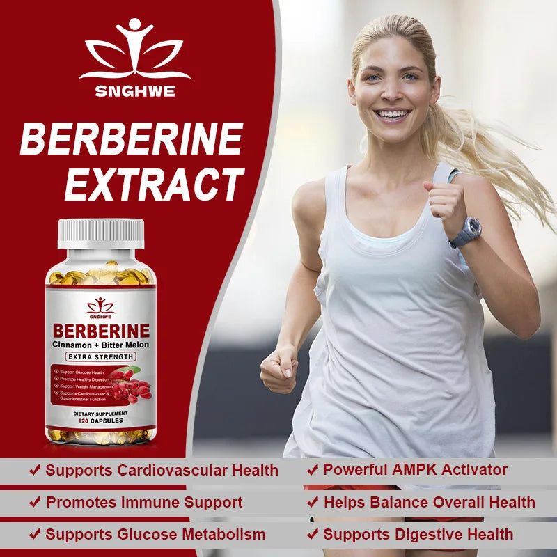 Berberine Supplement High Potency with Ceylon Cinnamon - Immune System, Cardiovascular & Gastrointestinal Function - Berberine H
