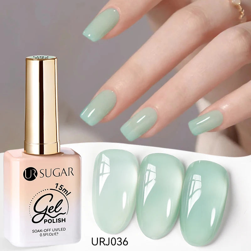 UR SUGAR 15ml No Wipe Top Base Gel Nail Gel Polish Matte Top Coat Enhancer Varnish Semi Permanent Soak Off UV LED Nail Art